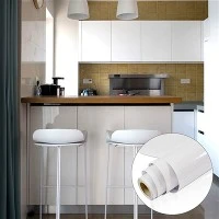 White Vinyl Cabinet Wrap