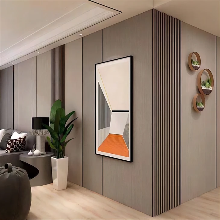 Wood Veneer Bamboo Fiber Board Integrated Wall Panel